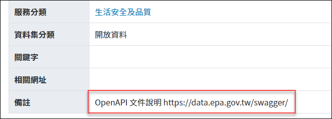 Excel-取得環保署提供特定地點的空氣品質指標(AQI)資料並且可以更新