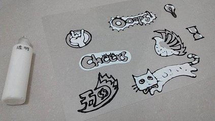 玻璃彩繪貼 刺青透明2