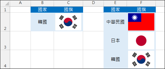 Excel-根據儲存格內容顯示對應圖片(OFFSET,MATCH)