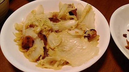 P_20141210_煎烏魚+大白菜炒香腸 (2)