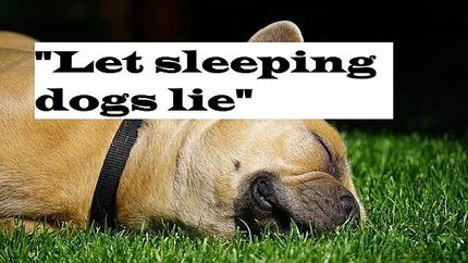 let sleeping dogs lie