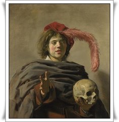 〈Young Man with a Skull〉Frans Hals