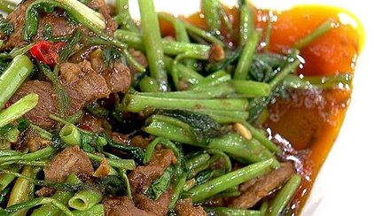 空心菜炒羊肉