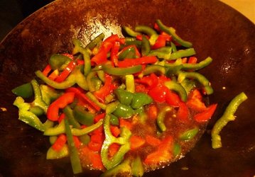 step 3-add oyster sause and water and stir fry.JPG