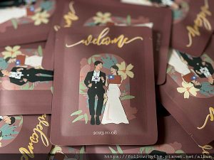 台韓結婚之 【自己繪製自己的婚禮小物跟簽名板】 魚仔的韓國婚
