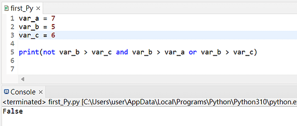 Python Eclipse 初學 入門 教學 基本方法 邏輯運算子 比較運算子 等於 不等於 大徐 小於 大於等於 小於等於  範例 程式碼 且 或 非