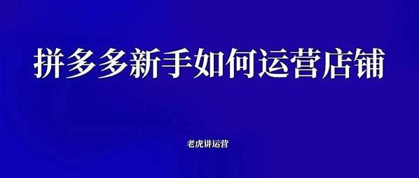 拼多多新手如何運營店鋪