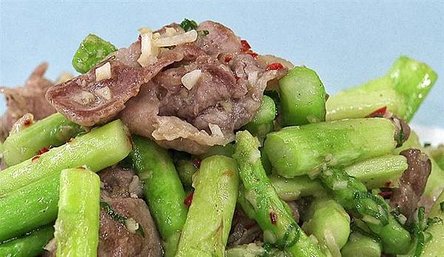 蘆筍梅花肉