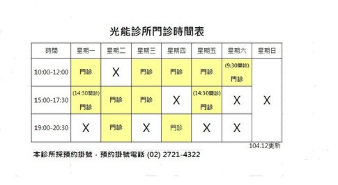 門診時間10412