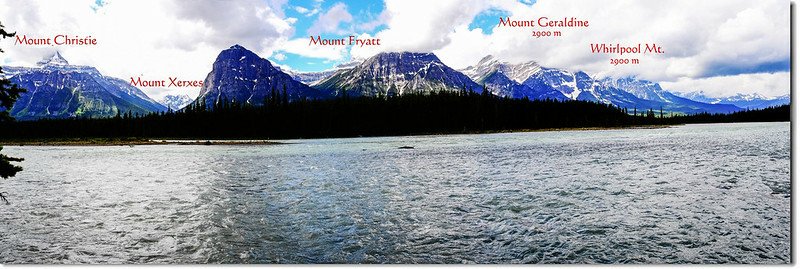 The Athabasca River and a Mountain View (Jasper National Park)