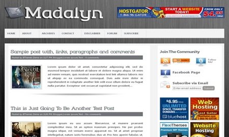 Madalyn Blogger Template