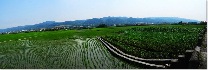 崁頂基點處東望八卦山脈