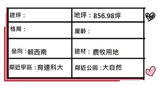 漂亮田園農地表格簡介