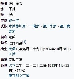 明治維新後，「最後的將軍」德川慶喜/司馬遼太郎《最後的將軍》