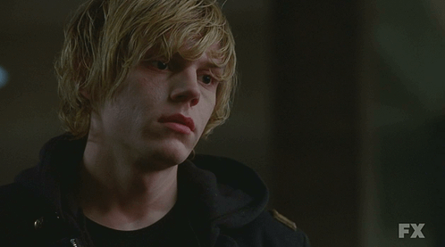 Evan Peters as Tate Langdon sets Larry on Fire on American Horror Story S01E10 3 (1)