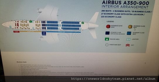 A350 SEAT MAP