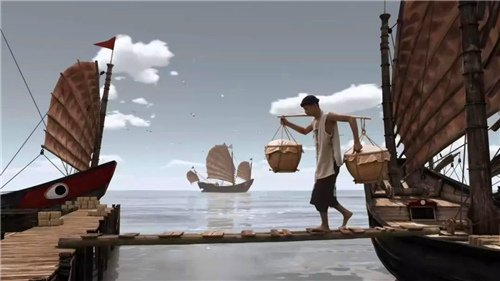 『紅頭船』『舢仔』『紅頭仔』，是淡水河內河航行的最大型船隻。