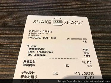 2017冬東京D2.1 SHAKE SHACK﹝神宮外苑﹞