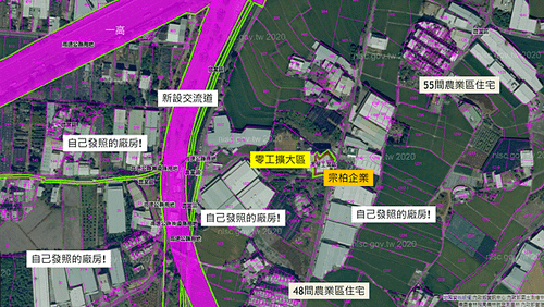 農業區種植零工、住家、工廠、農水路、還有農田嗎?