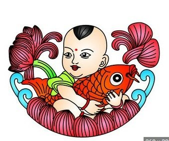 金太郎抱鯉魚像在日本文化中有著吉祥寓意，如同七福神中手持釣竿