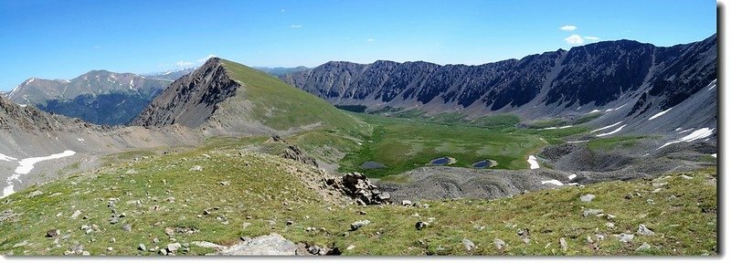 Looking down at Stephens Gulch from Grays&apos; slope