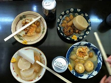 黑輪配啤酒