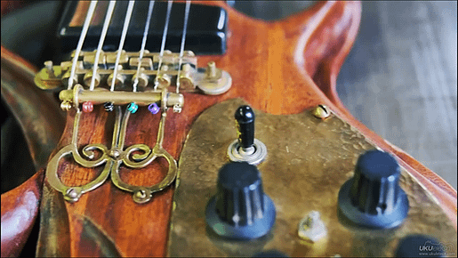 Pretzel guitar rick turner close up