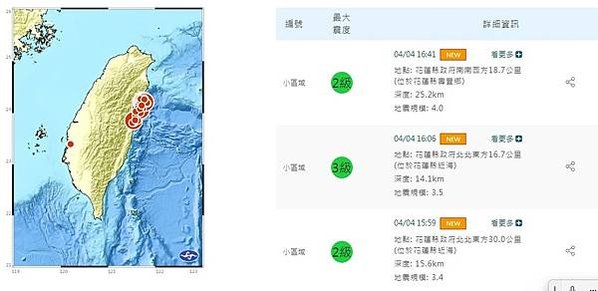 403花蓮大地震7.2強震-這是1999年921大地震迄今，