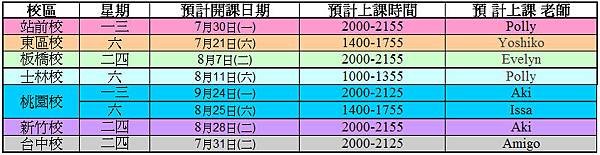 日文進階開課日期