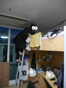 嘉泉大學宿舍使用上下舖，要小心頭頂