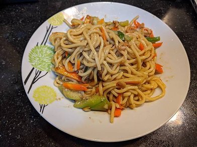 金勾蝦炒麵