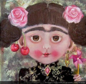 20211208035_小小芙烈達_La pequena Frida_油畫_Oil on canvas_20x20cm_2正方_人物_蜜莉雅·阿諾德_Myriam Arnold_西班牙_2020.jpg