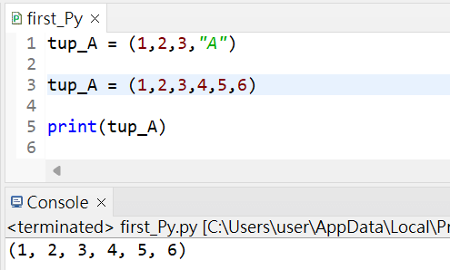 Python Eclipse 初學 入門 教學 元組 宣告 tuple AttributeError: &apos;tuple&apos; object has no attribute &apos;add&apos;