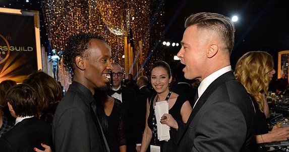 Brad-Pitt-chatted-Barkhad-Abdi