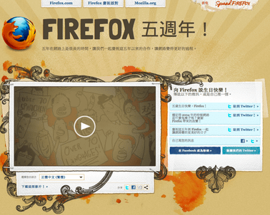 firefox 5th birthday