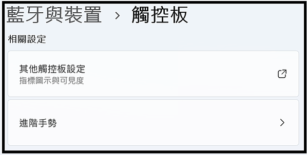 Win_UI_藍牙_藍牙與裝置_觸控板_其它觸控板設定