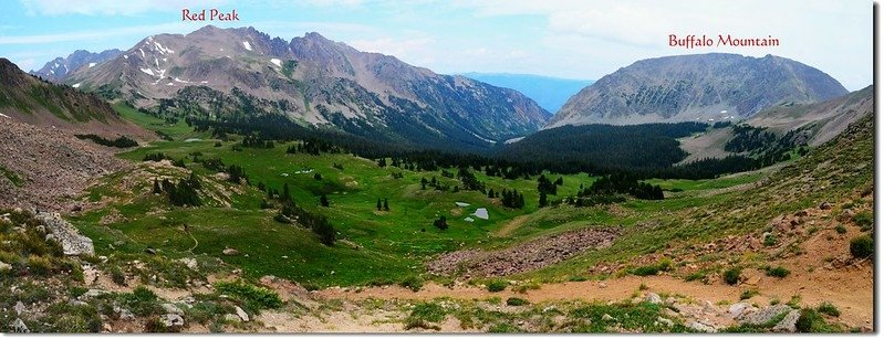 Facing Northeast at Gore Range fron Eccles Pass.