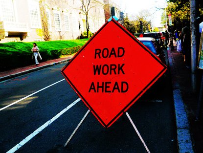 road work ahead