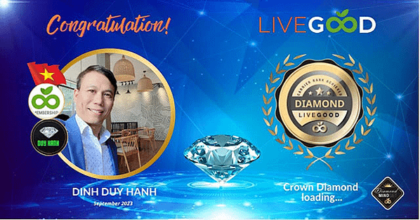 恭喜來自我們team Diamond團隊，美商LiveGoo