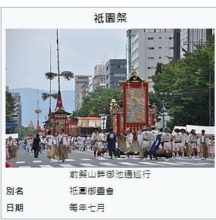 祇園祭是八坂神社舉辦的祭典活動在日本京都「宵山」和「山鉾巡遊