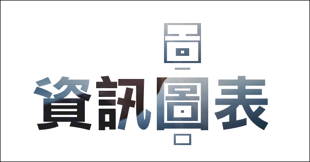 PowerPoint-利用合併圖案功能將圖片融入文字中