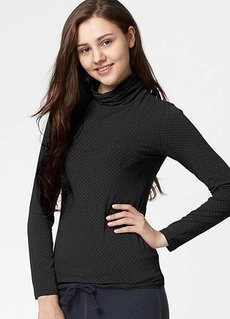 超彈力高領點點哺乳衣 