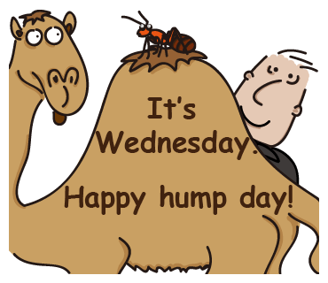 LINE 貼圖: It&apos;s Wednesday. Happy hump day!