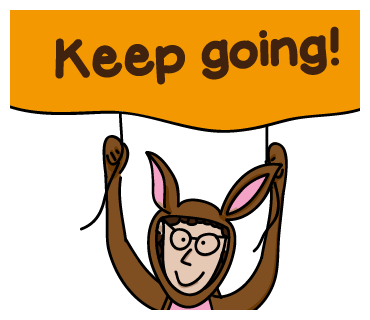 LINE 貼圖: keep going!