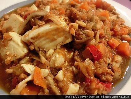 西班牙辣肉醬燉豆腐