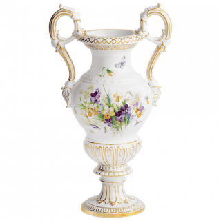 meissen porcelain baroque with pansies vase_4