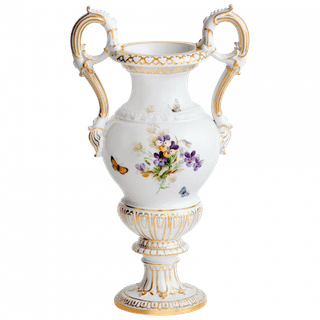 meissen porcelain baroque with pansies vase_3