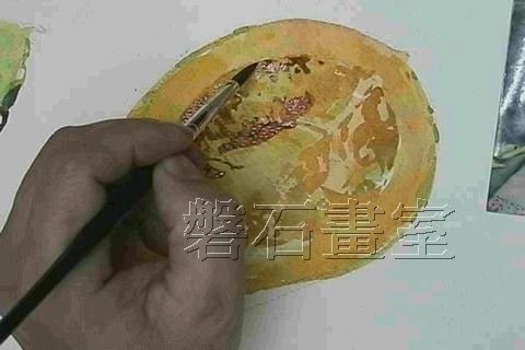 南瓜切片水彩教學示範