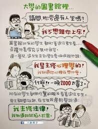 大學的圖書館裡...當心理學的遇見主修法律的...