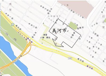 美河市案地理位置圖